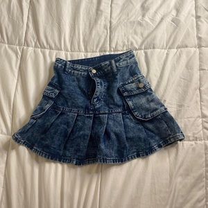 Y2k early 2000s fringe skirt